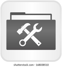 Folder, tools (elegance metallic button) 