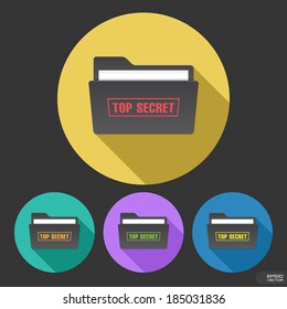 Folder Top Secret - Vector illustration