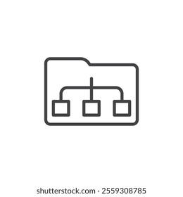 Folder transfer icon Logo symbol outline set