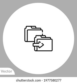 Folder transfer icon sign vector,Symbol, logo illustration for web and mobile
