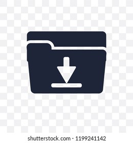 Folder transparent icon. Folder symbol design from Web navigation collection. Simple element vector illustration on transparent background.