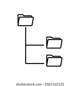 Folder tree icon Art design illustration