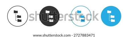 Folder tree icon drawing clipart symbol . Vector illustration