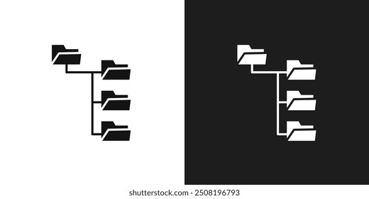 Folder tree icon logo set vector