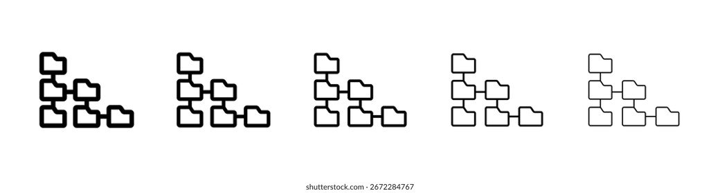 Folder tree icon for mobile concept and web design.