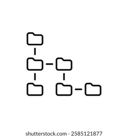 Folder tree icon. simple thin line vector icon