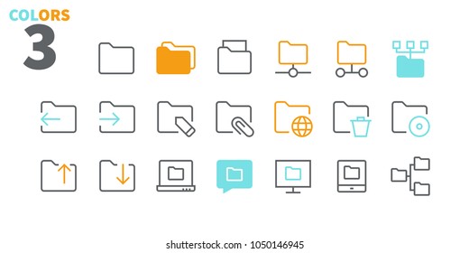 Folder UI Pixel Perfect Well-crafted Vector Thin Line Icons 48x48 Ready for 24x24 Grid for Web Graphics and Apps. Simple Minimal Pictogram Part 1-4