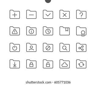 Folder UI Pixel Perfect Well-crafted Vector Thin Line Icons 48x48 Ready for 24x24 Grid for Web Graphics and Apps with Editable Stroke. Simple Minimal Pictogram Part 2-4