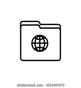 folder universal outline icon
