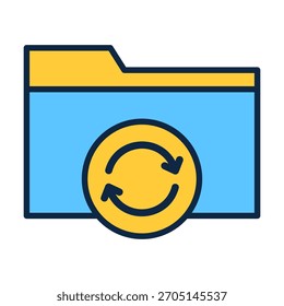 Icono de Actualizar de carpetas para actualizar archivos almacenados, renovar contenido y actualizar Conjuntos de documentos.