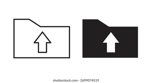 Folder upload icon simple flat trend modern graphic design abstract logotype