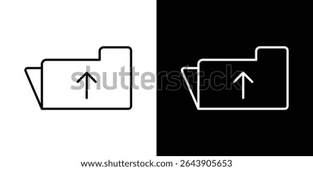 Folder upload icon symbol concept for graphic design, Website, UI. EPS