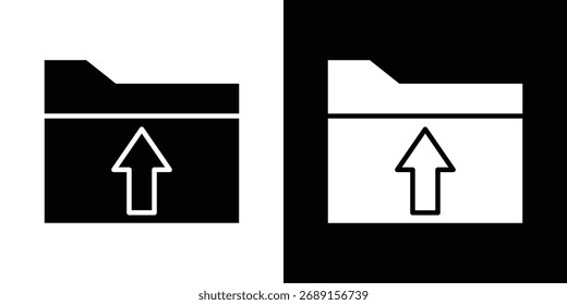 Symbol für Ordner-Uploads. einfaches flaches Symbol auf leerem Hintergrund.