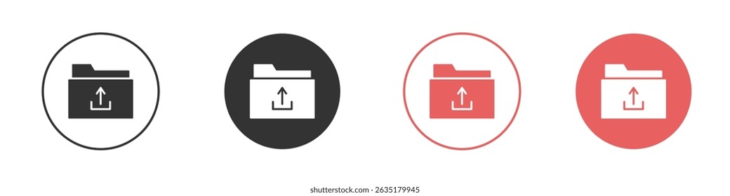 Folder upload icon vector design template simple and clean style