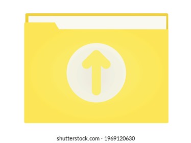 Folder upload icon. vector illustration