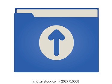 Folder upload icon. vector illustration
