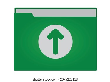 Folder upload icon. vector illustration