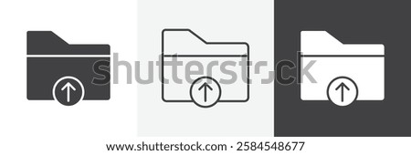 Folder upload icons graphics pack vectors.