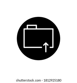 Ordner-Upload-Symbole für Ihre Website-Designs, Apps, UI, Broschüren, Banner, Vorlagen. Vektorgrafik, EPS10, Pixel perfekt.