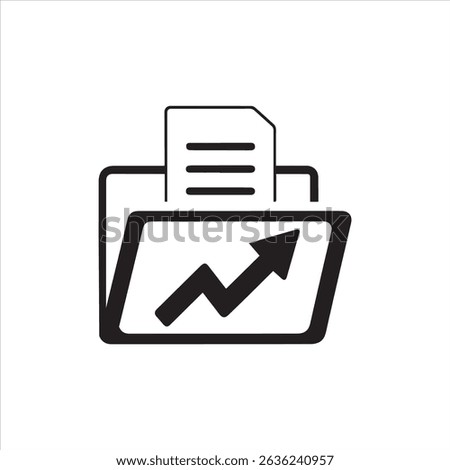 Folder Upload Vector Icon with Upward Arrow