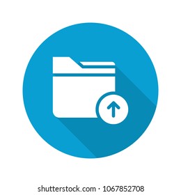 Folder uploading vector icon