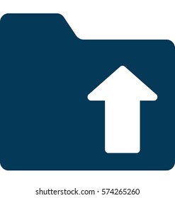 Folder Uploading Vector Icon