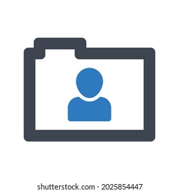Folder user icon.private,user (vector illustration)