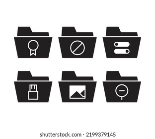 folder and user interface icons set