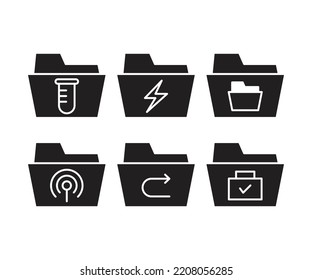 folder and user interface icons set