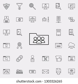 folder users icon. seo and online marketing icons universal set for web and mobile