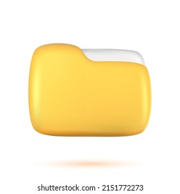 Folder vector 3d icons in a minimalistic style for the interface of applications and web pages. Ui design. File folder web explorer concept.