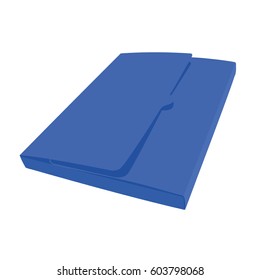 Folder vector blue realistic illustration 