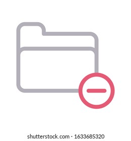 folder vector color line icon 
