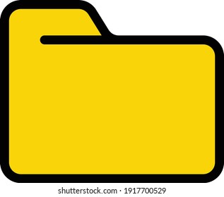 icono de línea de color vector de carpeta