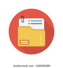folder vector flat color icon 