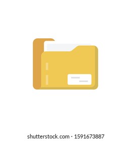 folder vector flat color icon 