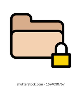 folder vector flat color icon 