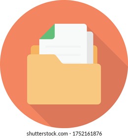 folder vector flat color icon 