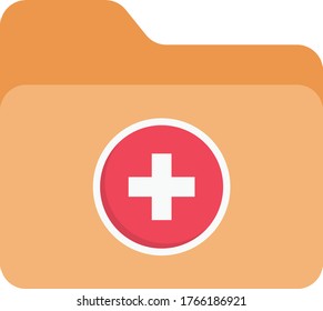 folder vector flat color icon