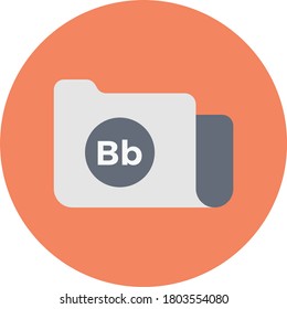 folder vector flat color icon