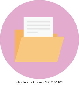 folder vector flat color icon 