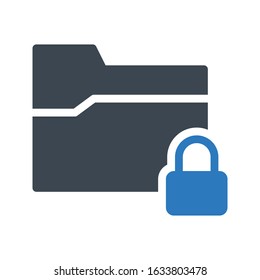 folder vector glyph color icon 