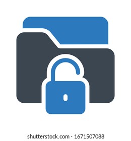 folder vector glyph color icon 