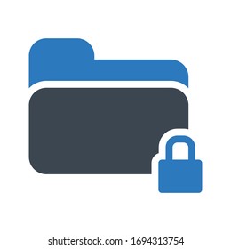 icono de color de glifo vectorial de carpeta 