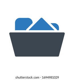 folder vector glyph color icon 