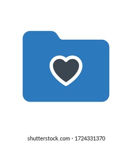 folder vector glyph color icon 