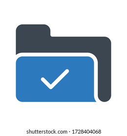 icono de color de glifo vector de carpeta 