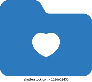 folder vector glyph color icon 