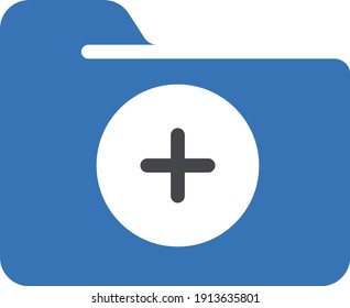 folder vector glyph color icon