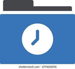 folder vector glyph color icon